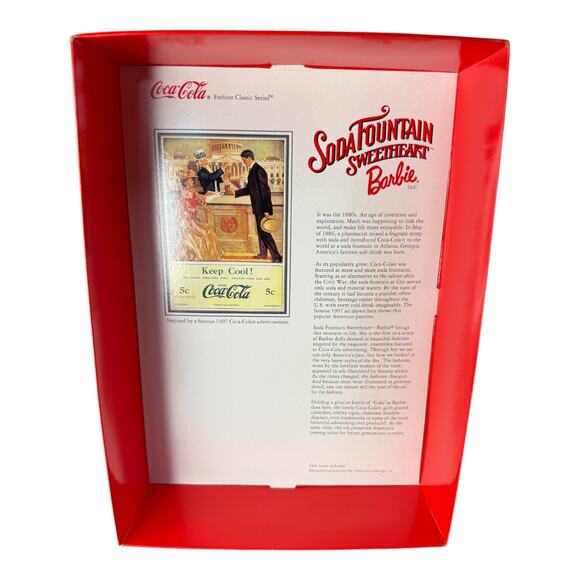 Soda Fountain Sweetheart Barbie Doll 1996 CocaCola Fashion Classic Series Mattel - Picture 3 of 9